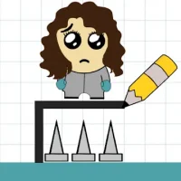 Спасите девушку - Игра головоломка нарисуй решение
                  
  